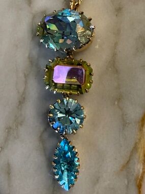Tova crystal 4 stone necklace